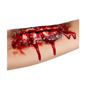 Smiffys Make-Up FX, Open Wound Latex Scar, Red