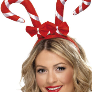 Candy Cane Headband, Red & White