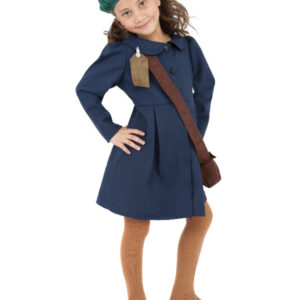 World War II Evacuee Girl Costume, Blue