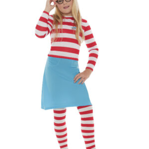 Where's Wally? Wenda Child Costume, Red & White