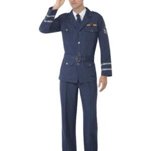 WW2 Air Force Captain Costume, Blue