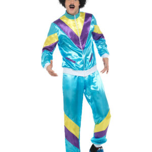 80s Height of Fashion Shell Suit Costume, Blue