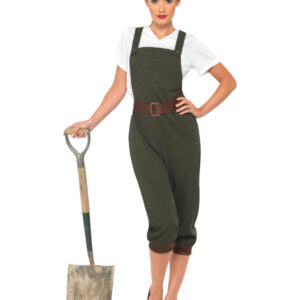 WW2 Land Girl Costume, Green