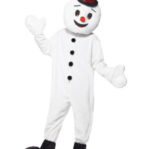 Snowman Mascot Costume, White