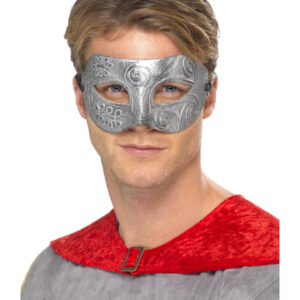 Metallic Warrior Colombina Eyemask, Silver