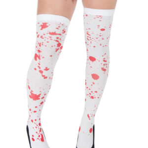 Blood Splattered Stockings, White & Red