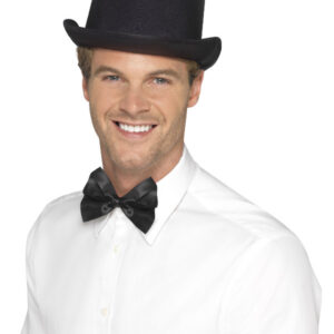 Top Hat, Satin Look, Black