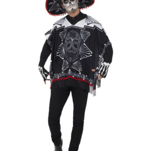 Day of the Dead Bandit Costume, Black & White
