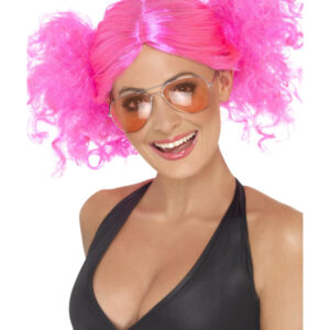 80s Bunches Wig, Pink
