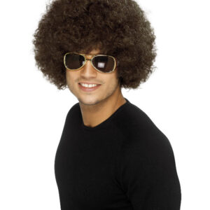 70s Funky Afro Wig, Brown