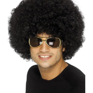 70s Funky Afro Wig, Black