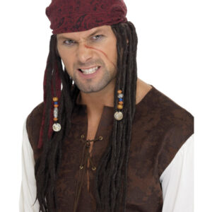 Pirate Bandanna with Plaits, Brown