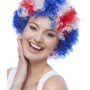 Union Jack Afro Wig
