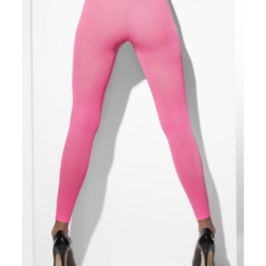 Opaque Footless Tights, Neon Pink