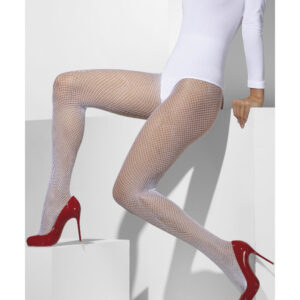 Fishnet Tights, White