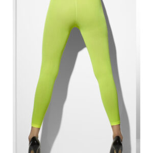 Opaque Footless Tights, Neon Green