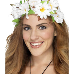 Daisy Floral Headband, White