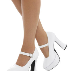 70s Ladies Platform Shoes, White