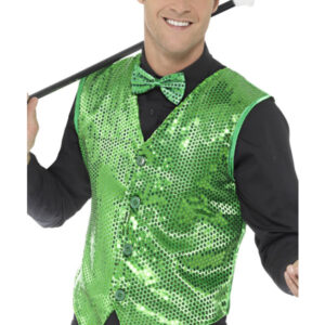 Sequin Waistcoat, Green