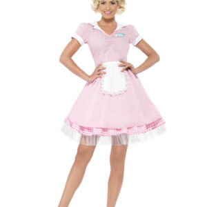 50s Diner Girl Costume, Pink