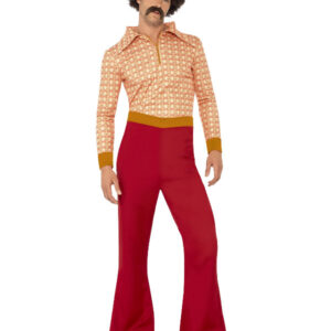 Authentic 70s Guy Costume, Red