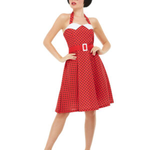 50s Rockabilly Pin Up Costume, Red