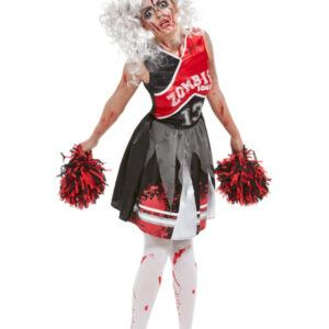 Cheerleader Zombie Costume, Red