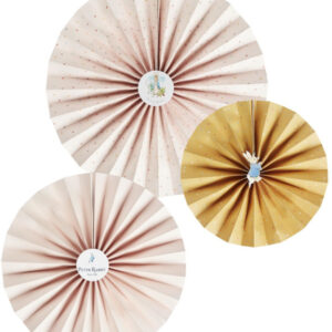 Peter Rabbit Classic Tableware Party Paper Fans x3