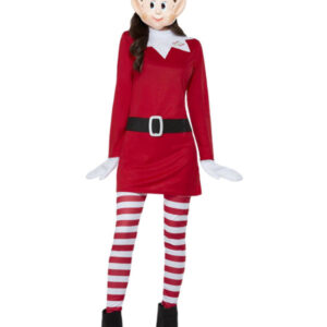 Elves Behavin' Badly Ladies Elf Costume, Red & Whi