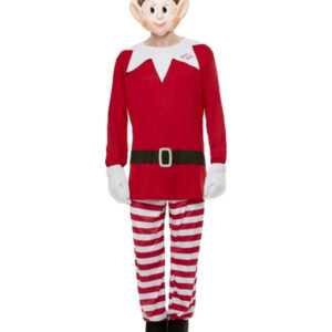 Elves Behavin' Badly Mens Elf Costume, Red & White