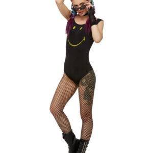 Smiley Bodysuit, Black