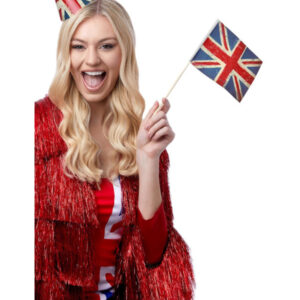 Union Jack Vintage Style Print Handheld Flags
