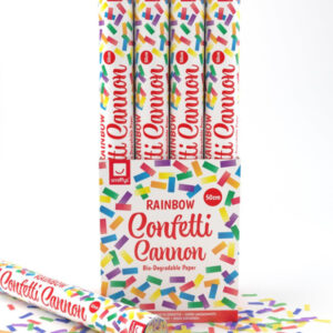 50cm Party Time Confetti Cannon, Rainbow, DB of 12