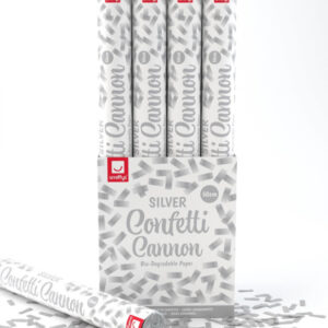 50cm Confetti Cannon, Silver, DB of 12