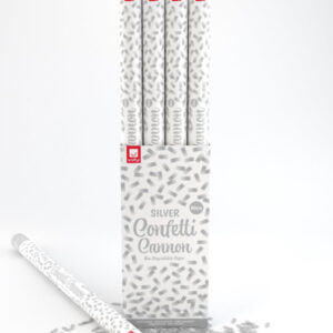 80cm Confetti Cannon, Silver, DB of 12