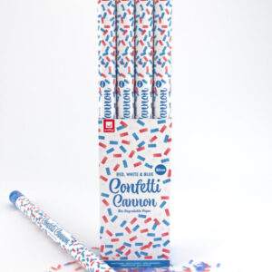 80cm Confetti Cannon, Red, White & Blue, DB of 12