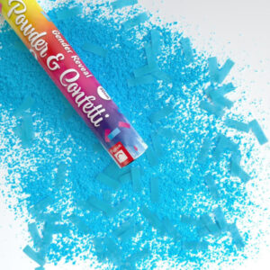 30cm Gender Reveal Confetti & Powder Cannon, Blue