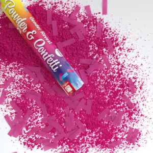 30cm Gender Reveal Confetti & Powder Cannon, Pink