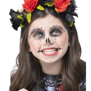 Kids DOTD Black & Red Rose Headband