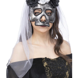 Skull Bride Mask, with Veil