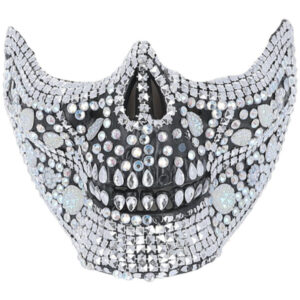 Deluxe Crystal Skull Half Face Mask