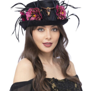 Floral Horn Top Hat