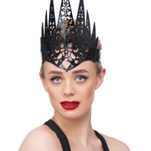 Black Filigree Queen Crown Headband