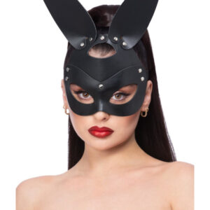 Fever Black Mock Leather Rabbit Mask