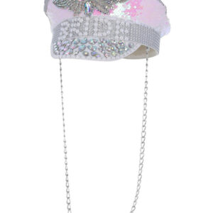 Fever Deluxe Sequin & Pearl Bride Captains Hat