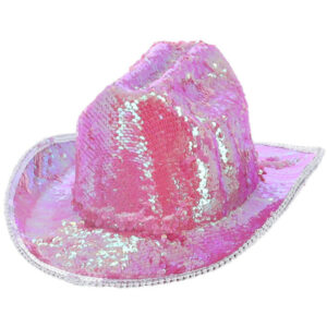 Fever Deluxe Sequin Cowboy Hat, Iridescent Pink