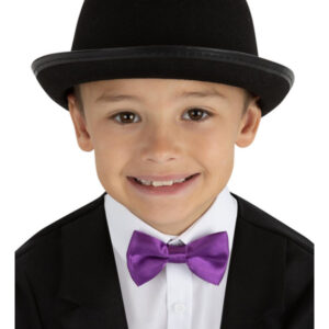 Kids Victorian Bowler Hat, Black