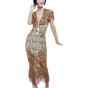 Deluxe 20s Sequin Gold Flapper Costume