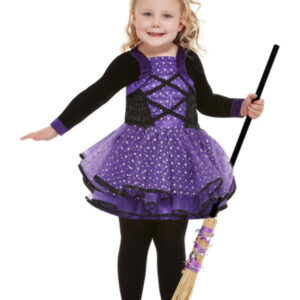 Toddler Pretty Star Witch Costume, Purple