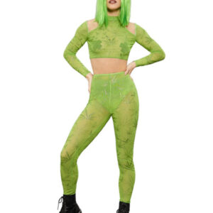 Fever Cannabis Sheer Crop Top & Leggings